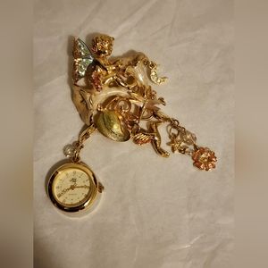 Kirk's Folly moonflower fairy pendant/watch/brooch